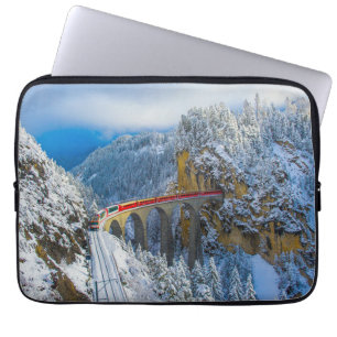 Housse Pour Ordinateur Portable Glace et neige Express Bernina, Suisse