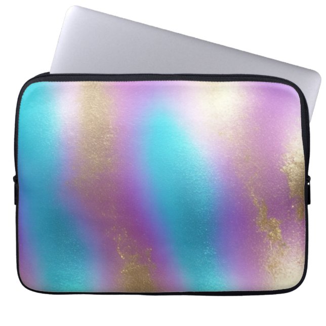 Housse Pour Ordinateur Portable Glam arc-en-ciel Iridescendant (Devant)