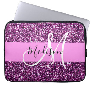 Housse Pour Ordinateur Portable Glam Pink & Purple Parties scintillant Sparkings N
