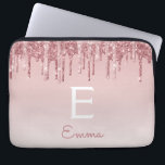 Housse Pour Ordinateur Portable Glam Rose Rose Gold Parties scintillant Drivers Ét<br><div class="desc">Blush Pink - Rose Gold Faux Parties scintillant à goutte et Élégant Coque d'ordinateur portable Monogram. Ce coque monogrammé peut être customisé pour inclure votre nom initial et prénom.</div>