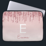 Housse Pour Ordinateur Portable Glam Rose Rose Gold Parties scintillant Drivers Ét<br><div class="desc">Blush Pink - Rose Gold Faux Parties scintillant à goutte et Élégant Coque d'ordinateur portable Monogram. Ce coque monogrammé peut être customisé pour inclure votre nom initial et prénom.</div>