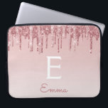 Housse Pour Ordinateur Portable Glam Rose Rose Gold Parties scintillant Drivers Ét<br><div class="desc">Blush Pink - Rose Gold Faux Parties scintillant à goutte et Élégant Coque d'ordinateur portable Monogram. Ce coque monogrammé peut être customisé pour inclure votre nom initial et prénom.</div>
