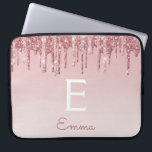Housse Pour Ordinateur Portable Glam Rose Rose Gold Parties scintillant Drivers Ét<br><div class="desc">Blush Pink - Rose Gold Faux Parties scintillant à goutte et Élégant Coque d'ordinateur portable Monogram. Ce coque monogrammé peut être customisé pour inclure votre nom initial et prénom.</div>