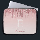 Housse Pour Ordinateur Portable Glam Rose Rose Gold Parties scintillant Drivers Ét<br><div class="desc">Blush Pink - Rose Gold Faux Parties scintillant à goutte et Élégant Coque d'ordinateur portable Monogram. Ce coque monogrammé peut être customisé pour inclure votre nom initial et prénom.</div>