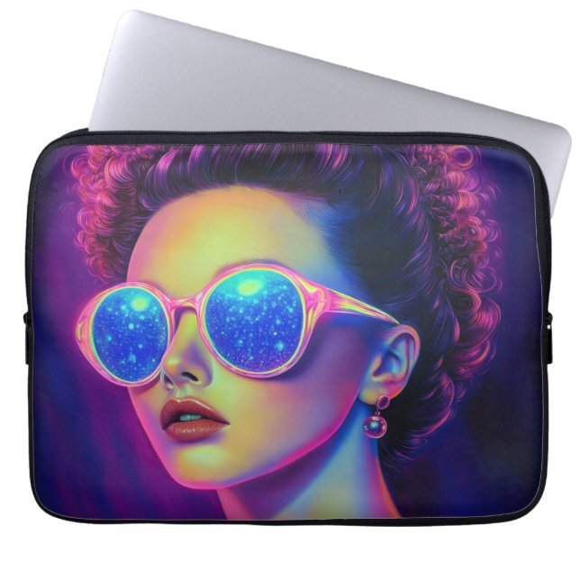 Housse Pour Ordinateur Portable Glamour Neon Galaxy (Devant)
