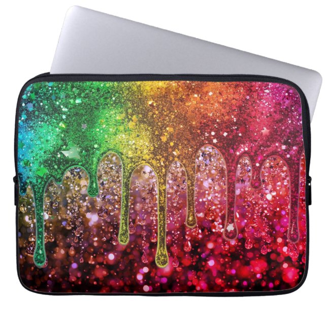 Housse Pour Ordinateur Portable Glittery (looking) Laptop Computer Electronics Bag (Devant)