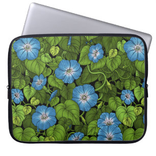 Housse Pour Ordinateur Portable Gloire du matin en bleu et vert
