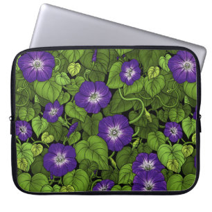 Housse Pour Ordinateur Portable Gloire du matin en violet et vert