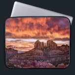 Housse Pour Ordinateur Portable Gloire du matin rose<br><div class="desc">Pink Morning Glory IV par David Drost. Il présente une image paisible des reliefs naturels contre un ciel orange et rose.</div>