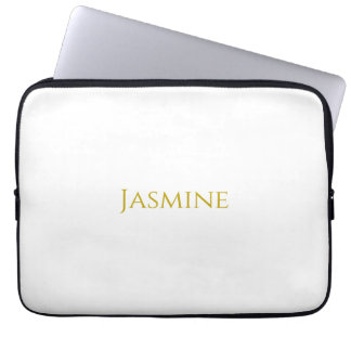 Housse Pour Ordinateur Portable Gold Color Plain Minimalist Nom professionnel