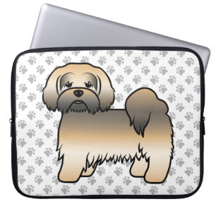 Housse Pour Ordinateur Portable Gold Sable Lhasa Apso Joli chien de dessin