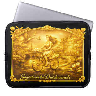 Housse Pour Ordinateur Portable GoldAmsterdam Abstrait Romantique Vintage StreetRi