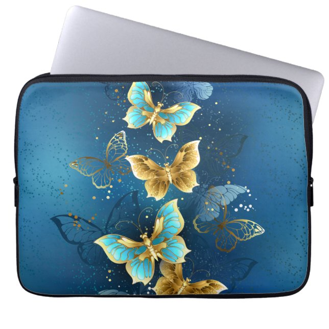 Housse Pour Ordinateur Portable Golden butterflies (Devant)