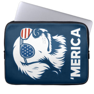 Housse Pour Ordinateur Portable Golden Retriever 4 juillet Merica