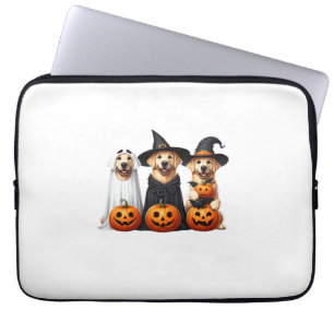 Housse Pour Ordinateur Portable Golden Retriever Ghost Halloween Amoureux de les c