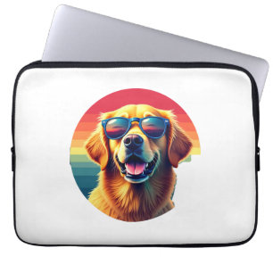 Housse Pour Ordinateur Portable Golden Retriever pour Enfants Garçons Filles Lunet