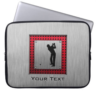 Housse Pour Ordinateur Portable Golfeur en aluminium balayé de regard