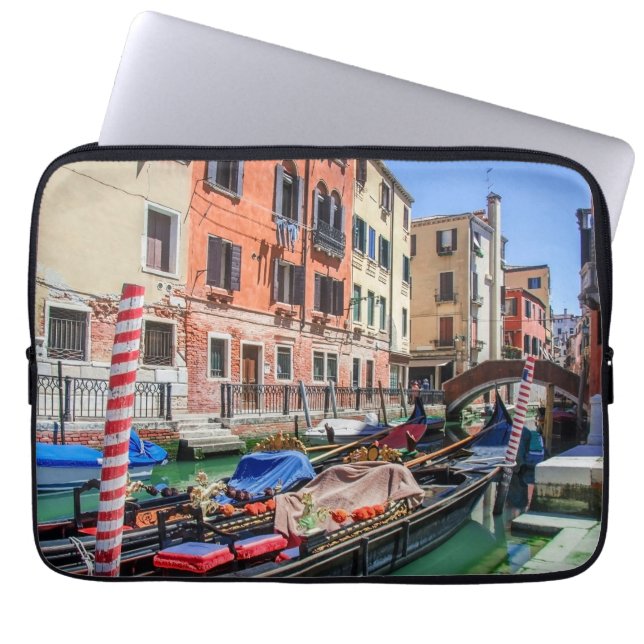 Housse Pour Ordinateur Portable gondole traditionnelle à Venise (Devant)