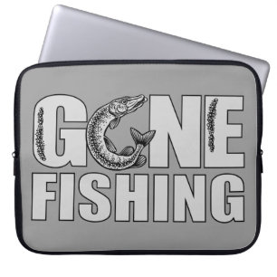 Housse Pour Ordinateur Portable GONE FISHING manche portable personnalisé