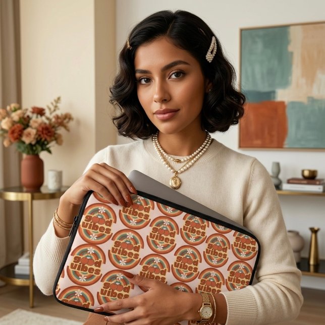 Housse Pour Ordinateur Portable Good Vibes (Créateur téléchargé)