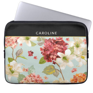 Housse Pour Ordinateur Portable Grâce florale baroque tendance et élégante