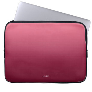 Housse Pour Ordinateur Portable Gradient Ombre rose Personnalisé