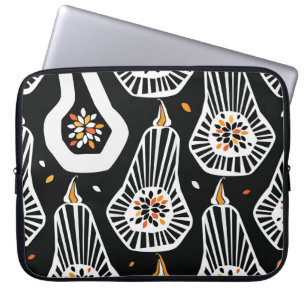 Housse Pour Ordinateur Portable Graines Citrouilles stylisées : Conception transpa