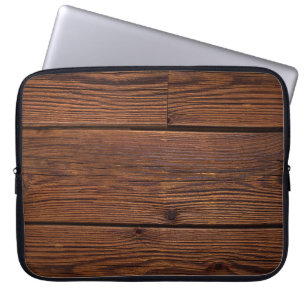 Housse Pour Ordinateur Portable Grains de bois de texture lavés patiné