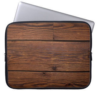 Housse Pour Ordinateur Portable Grains de bois de texture lavés patiné
