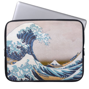 Housse Pour Ordinateur Portable Grande vague du tsunami Kanagawa Japon par Hokusai