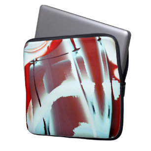 Housse Pour Ordinateur Portable Grandeur numérique de la peinture coupée en blanc 