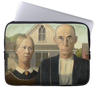 Housse Pour Ordinateur Portable Grant Wood - gothique américain