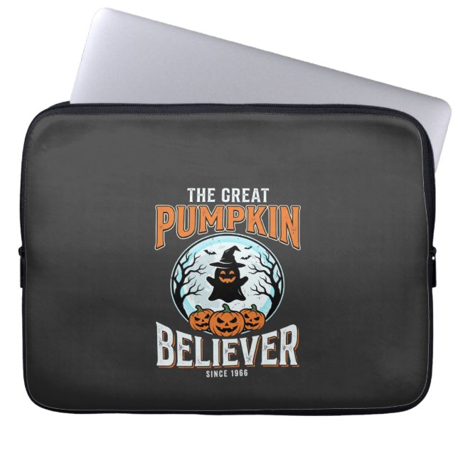 Housse Pour Ordinateur Portable Graphisme Halloween Citrouille Croyante (Devant)