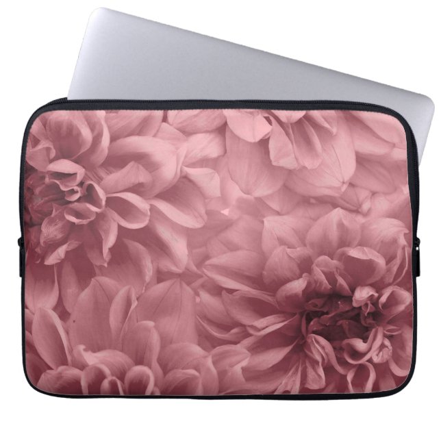 Housse Pour Ordinateur Portable Grappe florale Mauve Dahlias (Devant)