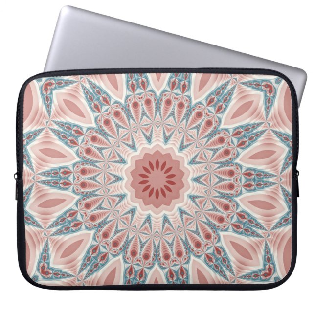Housse Pour Ordinateur Portable Grattez moderne Kaleidoscope Mandala art fractal (Devant)