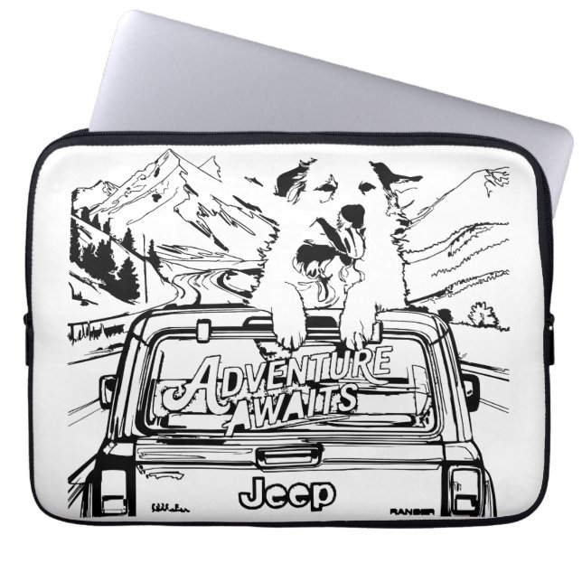 Housse Pour Ordinateur Portable Great Pyrenees trip (Devant)