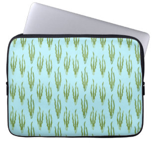 Housse Pour Ordinateur Portable Green Seaweed Ocean Plants Nature Lover Blue Water