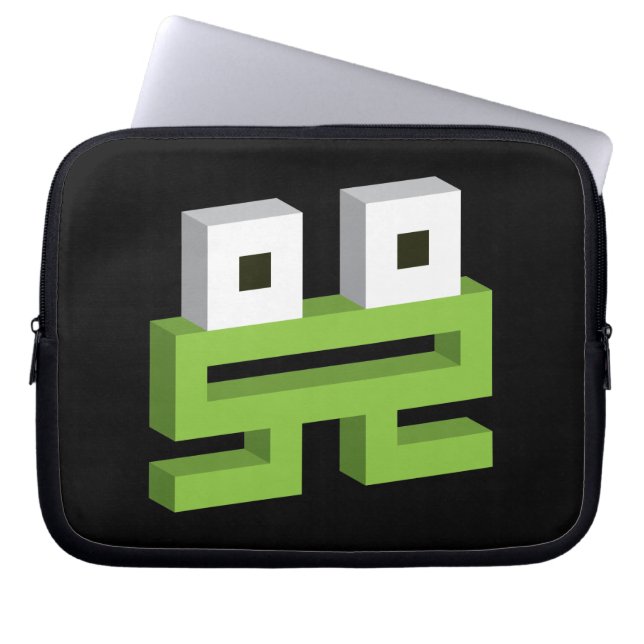 Housse Pour Ordinateur Portable Grenouille carrée (Devant)