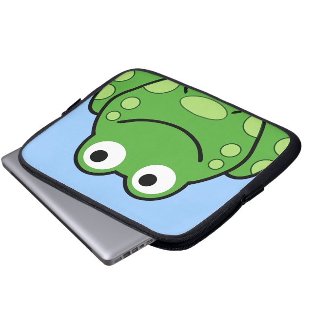 Housse Pour Ordinateur Portable Grenouille heureuse (Devant bas)