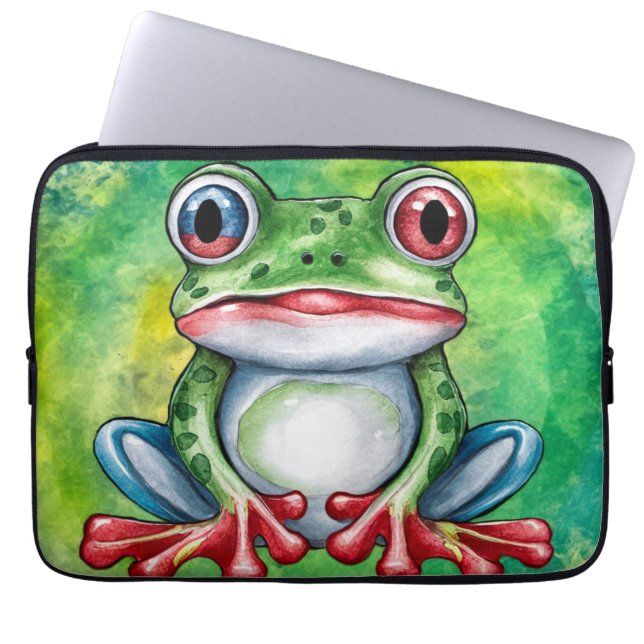 Housse Pour Ordinateur Portable Grenouille mûre (Devant)