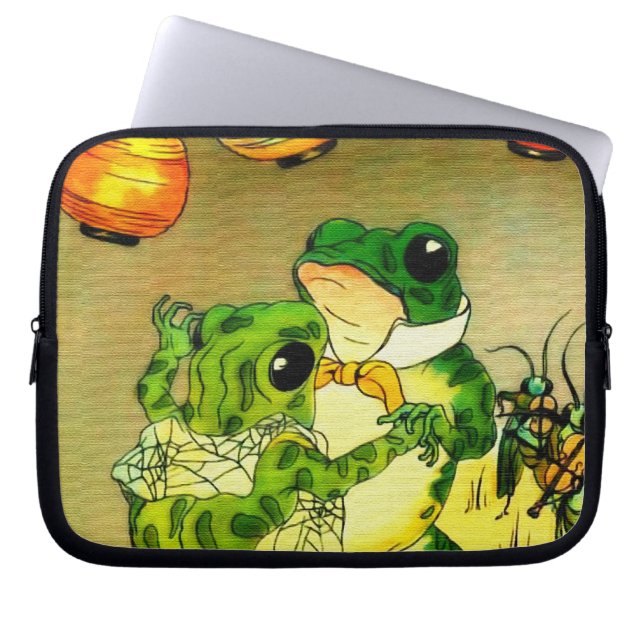 Housse Pour Ordinateur Portable Grenouilles de danse (Devant)