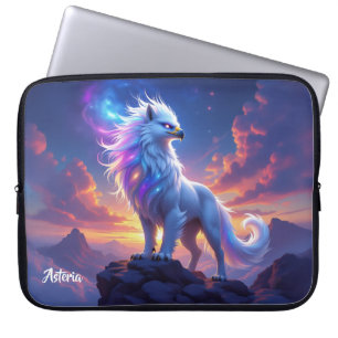 Housse Pour Ordinateur Portable Griffon Blanc Mythique au Sommet du Monde