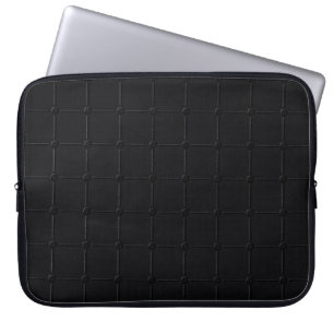 Housse Pour Ordinateur Portable Grille Industrielle Géométrique Minimaliste Carbon
