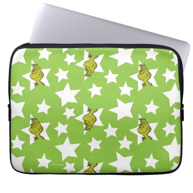 Housse Pour Ordinateur Portable Grinch Peeking Star Pattern (Devant)