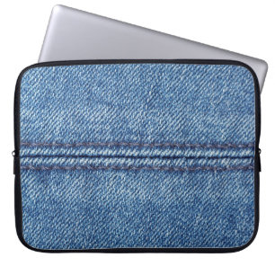 Housse Pour Ordinateur Portable Gros plan arrière - plan denim bleu (macro)