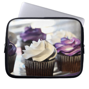 Housse Pour Ordinateur Portable Gros plan des cupcakes avec accent sélectif sur