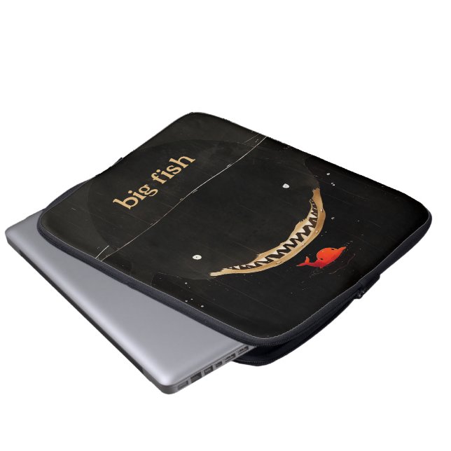 Housse Pour Ordinateur Portable Gros requin foncé (Devant bas)