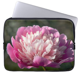 Housse Pour Ordinateur Portable Grosses fleurs de pivoine rose le jour du printemp