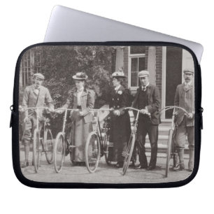 Housse Pour Ordinateur Portable Groupe de cyclistes d'Edwardian, les années 1900