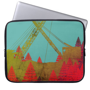 Housse Pour Ordinateur Portable Grue de construction Imaginaire Grue de rameur d'a